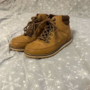 Boys Brown Casual Lace-Up Boots